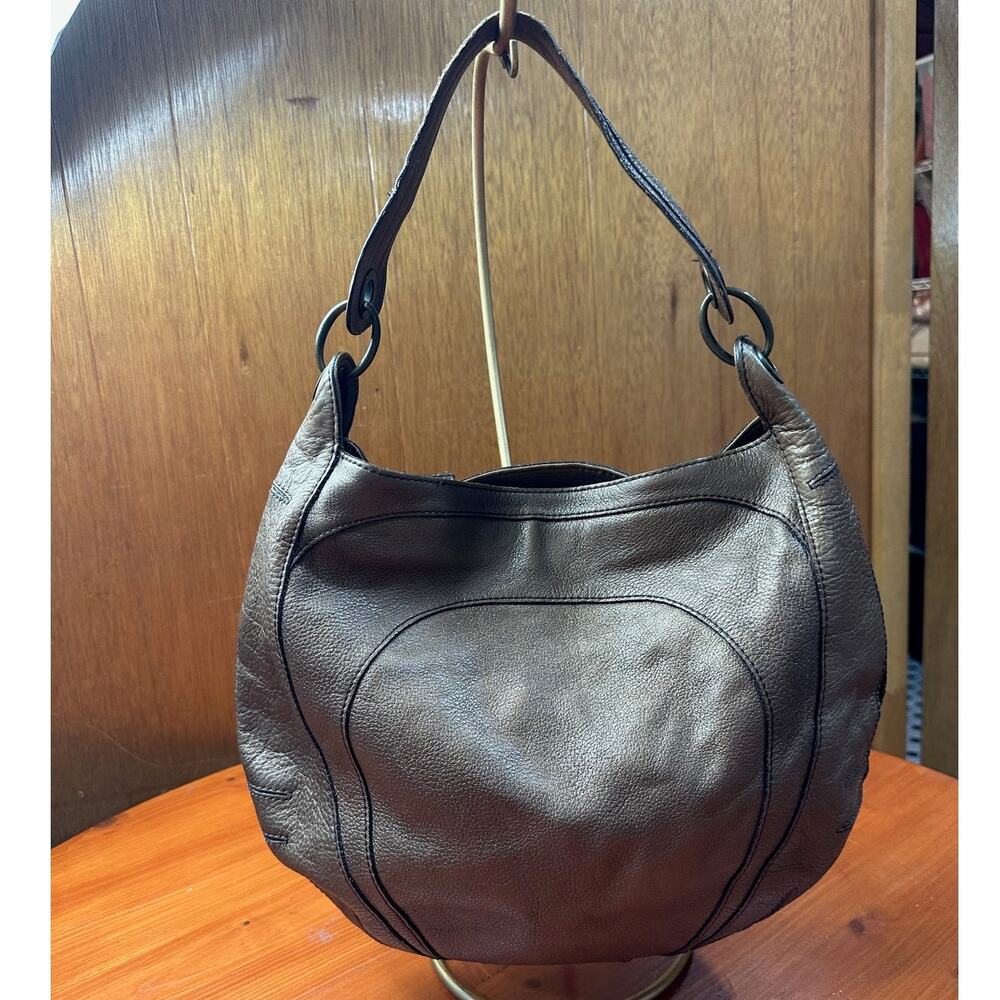 Banana Republic Bronzed Leather Shoulder Bag